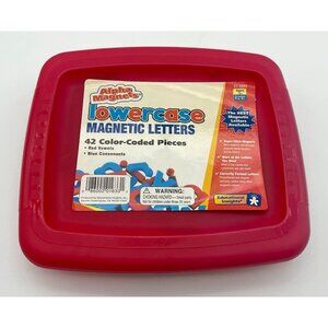Educational Insights Alpha Magnets Lowercase Letters 42pc Red Vowels